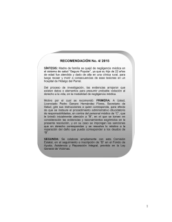 1 RECOMENDACIÓN No. 4/ 2015 - Comisión Estatal de los