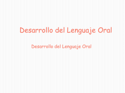 Desarrollo del Lenguaje Oral