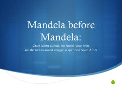 Before Mandela: