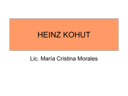 h. kohut - TEORIAS PSICOLOGICAS II