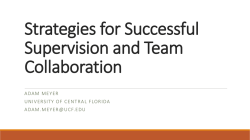 6.4 Supervision Strategies (revised)