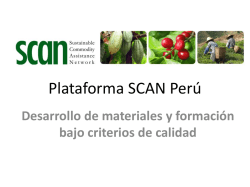 Plataforma SCAN Perú - Cámara Peruana del Café y Cacao