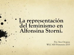 La representación del feminismo en Alfonsina Storni.