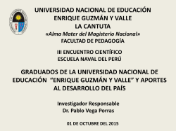 Investigadores - Universidad Nacional de Educación Enrique
