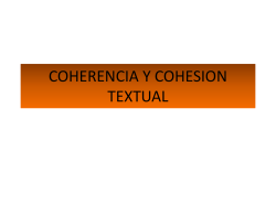 COHERENCIA Y COHESION TEXTUAL