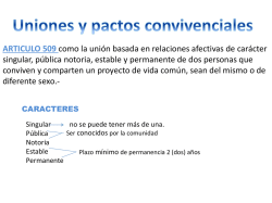PACTO DE CONVIVENCIA y UNIONES CONVIVENCIALES