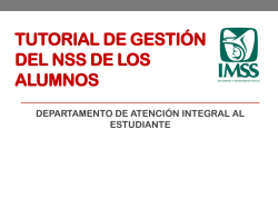 TUTORIAL DE GESTIÓN DEL NSS DE LOS ALUMNOS