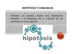 Hipótesis y variables