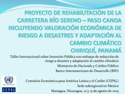 Proyecto de Rehabilitación de la Carretera Río Sereno