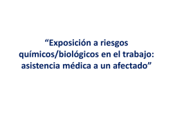 Exposición a riesgos químicos/biológicos en el trabajo: asistencia