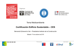 Bernardo Echeverria Certificación Edificio Sustentable