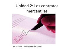 Los contratos mercantiles
