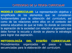 EL DISEÑO CURRICULAR