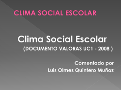 CLIMA SOCIAL ESCOLAR