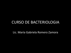 CURSO DE BACTERIOLOGIA