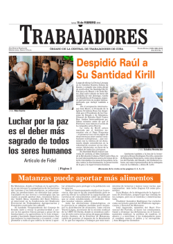 Lunes 15 de febrero de 2016