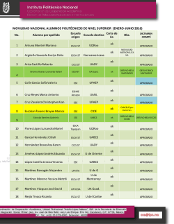 Lista de seguimiento de alumnos del IPN nivel superior