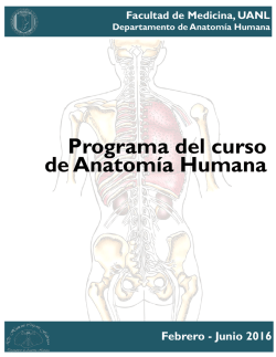 Programa del curso de Anatomía Humana