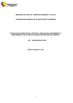 Adecuación, equipamiento - Ministerio de Justicia, Derechos