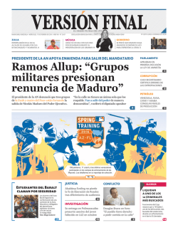 Ramos Allup: “Grupos militares presionan renuncia
