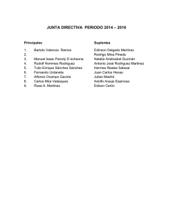 Miembros de Junta Directiva 2014 - 2016