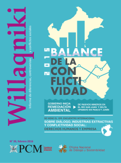 car&aacute;tula W39.cdr - Oficina Nacional de Di&aacute;logo y Sostenibilidad