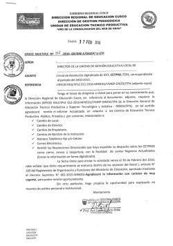 oficio multiple n°081 - Dirección Regional de Educación Cusco