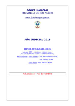 secretarias judiciales - del Poder Judicial de Rio Negro