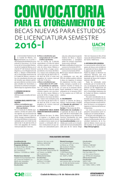 Convocatoria para el otorgamiento de Becas Nuevas para para