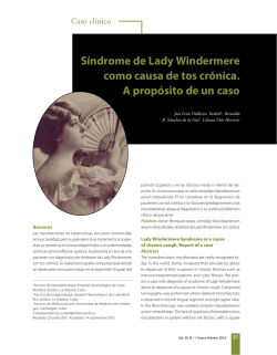 Síndrome de Lady Windermere - Revista de la Facultad de Medicina