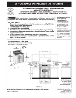 36 " gas range installation instructions