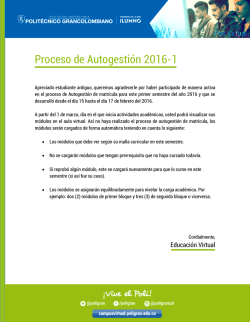 Proceso de Autogestión 2016-1