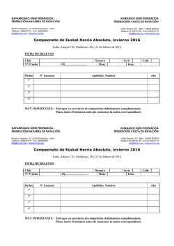 Fichas de relevos - Federación Navarra de Natación