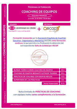 coaching de equipos - Universidade da Coruña