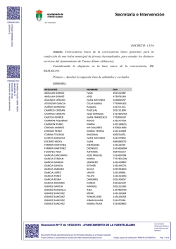 LISTA ADMITIDOS EXCLUIDOS DE LA BOLSA JOVEN