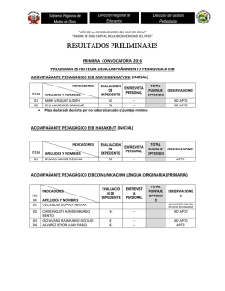 RESULTADOS PRELiMInaRes