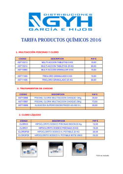 TARIFA QUIMICOS 2016