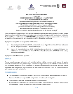 convocatoria - CEC Unidad Cancún - Instituto Politécnico Nacional