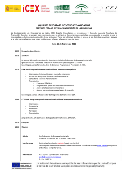Programa PDF - ICEX España Exportación e Inversiones