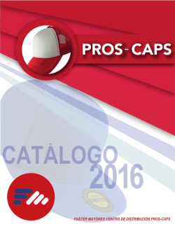 catálogo 2016 pros caps