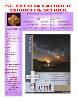 Bulletin This Week - St Cecilia Catholic Church