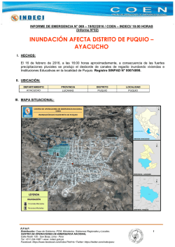 inundación afecta distrito de puquio – ayacucho