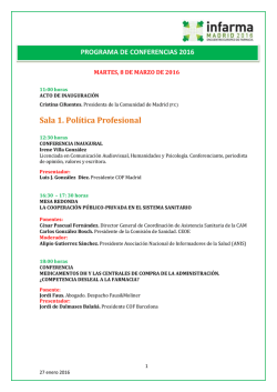 Programa Infarma 2016