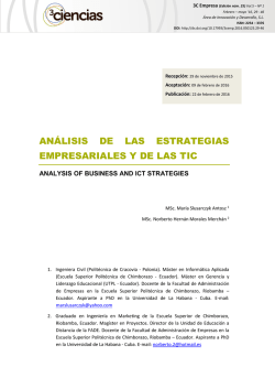 análisis de las estrategias empresariales y de las tic