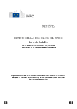 COMISIÓN EUROPEA Bruselas, 26.2.2016 SWD(2016) 78