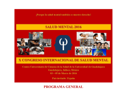 programa general - Centro Universitario de Ciencias de la Salud