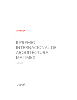 II PREMIO INTERNACIONAL DE ARQUITECTURA MATIMEX