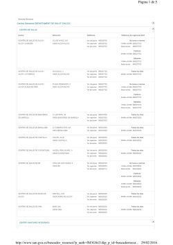 P&aacute;gina 1 de 5 25/02/2016 http://www.san.gva.es/buscador_recursos
