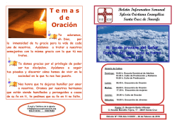 Último Boletín  - Iglesia Evangelica Tenerife
