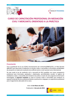 curso de capacitación profesional en mediación civil - ciccp